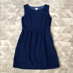 J.Crew Sleeveless Blue Dress Size 0 w/ pockets!